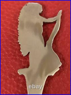 Full Indian Chief Delaware Water Gap PA Sterling 5.5 Spoon Hammered by Lunt