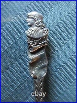 GORHAM Actress Souvenir Spoon ANNIE RUSSELL 1892 STERLING SILVER. 925 NM