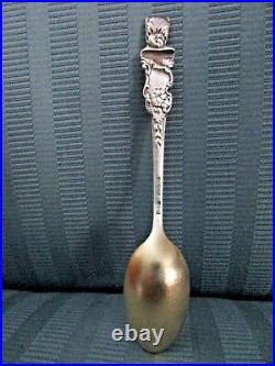 GORHAM SOUVENIR Spoon ACTRESS AGNES BOOTH STERLING SILVER Gold Wash SCARCE NM