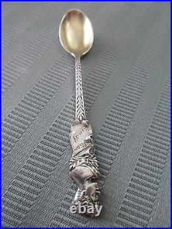 GORHAM Scarce Souvenir Spoon Actress LILLIAN RUSSELL STERLING SILVER. 925 Gilded