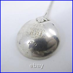 GORHAM Sterling Silver Souvenir Spoon Round Bowl CLEVELAND OHIO 1891 Figural