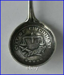 Genius Of Water Fountain City Of Cincinnati Ohio Gorham Sterling Souvenir Spoon