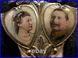 Germany Kaiser Willhelm II & Empress Augusta Portraits 800 Silver Souvenir Spoon