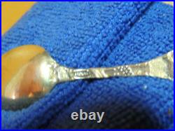 Gold Wash Sterling Silver 4 Souvenir Spoon 1893 Chicago Columbian Exposition