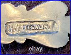 Gold Washed Eads Bridge St Louis Missouri Sterling Souvenir Spoon Beaded Handle
