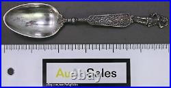 Gorham, Leif Erikson (Daniel Low) RARE Sterling Silver 5 7/8 Souvenir Spoon