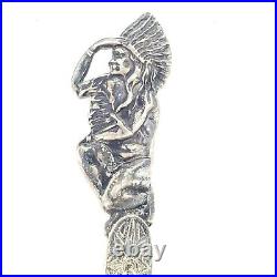 Grand Canyon Arizona Sterling Silver Full Figural Native American Souvenir Spoon