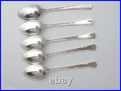 Greenbrier Gorham Teaspoons Set of 5 Spoons Sterling Silver 5 7/8 Flatware 1938