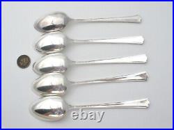 Greenbrier Gorham Teaspoons Set of 5 Spoons Sterling Silver 5 7/8 Flatware 1938