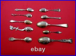 Group of 10 Vintage Sterling Silver Souvenir Spoons (#3743)