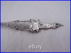 H. B. Co Pittsburgh Figural Souvenir Spoon Oil Carnegie Library Sterling Silver