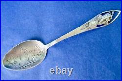 H. H. TAMMEN American Antique Sterling Silver Souvenir Spoon BEMIDJI MINNESOTA