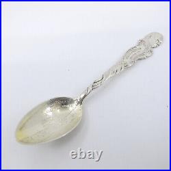 HOWARD Sterling Silver Souvenir Spoon GROVER CLEVELAND Presidential Bust 1893