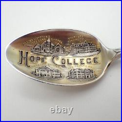 Hope College Souvenir Spoon Lily of the Valley Handle Sterling Silver Shepard