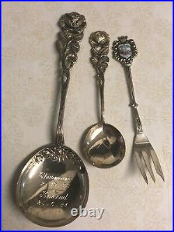 Huge Lot Of Sterling Silver Spoons And Souvenir. 1902 Grams. Few 830s. Not Scrap