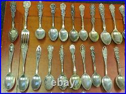 Huge Wholesale Lot Of 1000+ Grams Sterling Souvenir Spoons 59 Total! #3