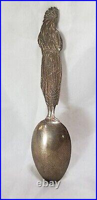 Indian Chief Roswell New Mexico Antique Sterling Silver Spoon