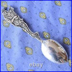 Indian Family Papoose Whirling Log Sterling Seven Falls Colorado Souvenir Spoon
