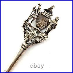 JAMES MIX Vintage Sterling Silver Souvenir Spoon Albany New York NY Historical