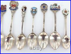 Job Lot Vintage Hallmarked English Sterling Silver Collector Souvenir Spoons