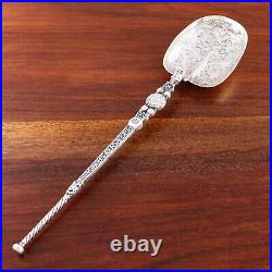 Large Job Frank Hall English Sterling Silver & Gilt Coronation Spoon 1894