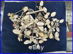 Large Vintage Lot of 800 & 925 Sterling Silver Mixed Souvenir Spoons 630 grams