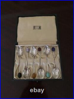 Liberty Precious Stone Spoons Sterling Silver