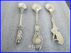Lot(3) Sterling Silver Indian & Statue Liberty Spoons Alvin/lunt/wallace