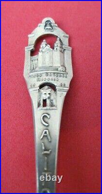 Lot 6 STERLING SILVER Ornate City & Buildings Cut-Outs Souvenir Spoons 105 gram
