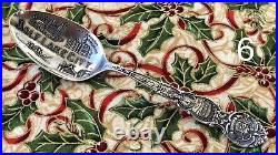 Lot Of 6 Sterling Silver Souvenir Spoons 120g Total. All Clearly Marked STERLING