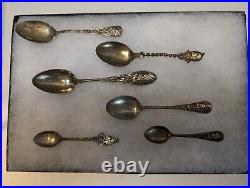 Lot Of Native American Sterling Souvenir Spoons