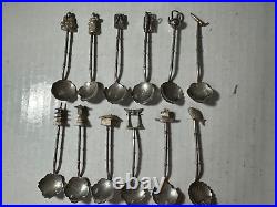 Lot of 12 Vintage Sterling Silver Chinese Souvenir Spoon 0950 Sterling 102gr
