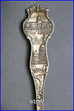 Lot of (3) Early 20th c. Sterling Silver & Enamel California Souvenir Spoons