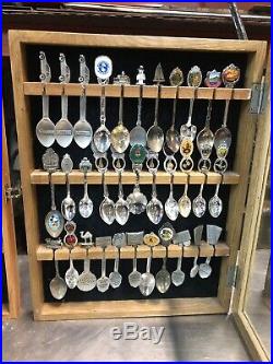 Lot of 500 vintage collector souvenir spoons few sterling, pewter, & plated