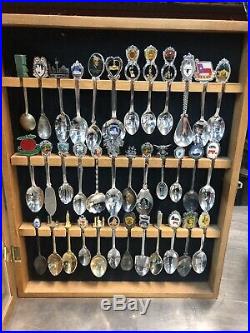 Lot of 500 vintage collector souvenir spoons few sterling, pewter, & plated