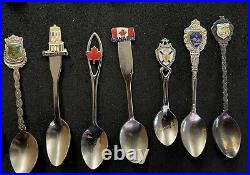 Lot of 64 Vintage Collector Souvenir Spoons from USA Europe Mexico