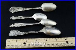 Lot of 8 Antique/Vintage Sterling US State National Parks Souvenir Spoons