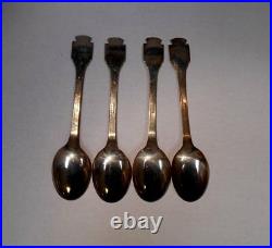 Lot/ set of 4 Sterling Balboa Panama souvenir spoons from Norway Vintage & Rare