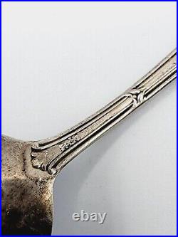 MICHIGAN Antique STERLING SILVER Souvenir FULLY ENAMELED American flag SPOON