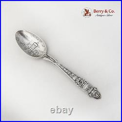 NY National Guard 23rd Regiment Armory Souvenir Spoon Gorham Sterling Silver