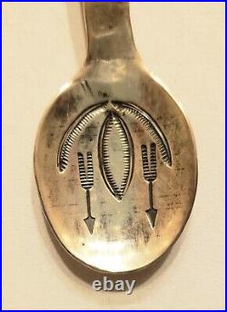 Native American Fred Harvey Silver Spoon with Indian Chief Profile