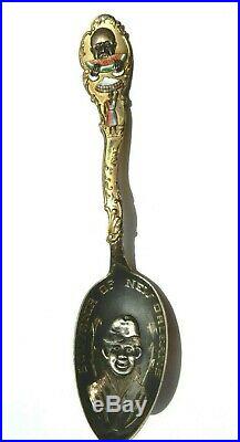 New Orlean 1900 Sterling & Enamel Watermelon African American Souvenir Spoon