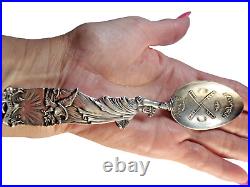 New York Figural Statue of Liberty Sterling Souvenir Spoon 36.2G Shiebler 5 3/4