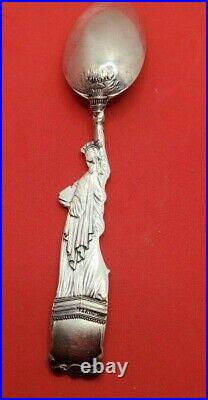 New York Figural Statue of Liberty Sterling Souvenir Spoon Shiebler 5 3/4 12178