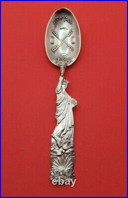 New York Figural Statue of Liberty Sterling Souvenir Spoon Shiebler 5 3/4 12178