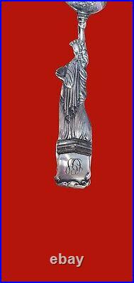 New York Figural Statue of Liberty Sterling Souvenir Spoon Shiebler 5 3/4 13283