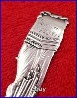 New York NYC Figural Statue of Liberty Sterling Souvenir Spoon Shiebler 9902