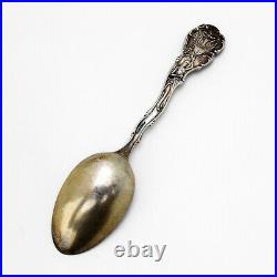 New York State Souvenir Spoon Enamel Bowl Shepard Sterling Silver