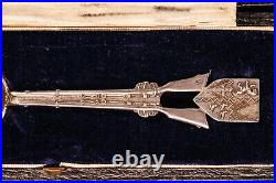 Nice Hunting Shotgun Armorial Coat of Arms Trophy Antique Sterling Silver Spoon