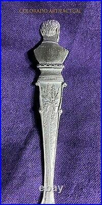 OTTO MEARS sterling silver spoon SILVERTON RAILROAD RAINBOW ROUTE COLORADO 1890